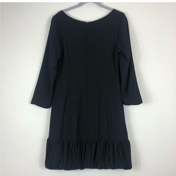 Tracy Reese black wool blend ruffle hem mini dress - Picture 5 of 9